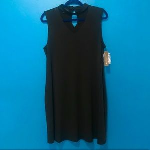 Long black chocker neck tank top